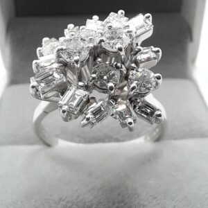 18K Diamond Cluster Cocktail Ring