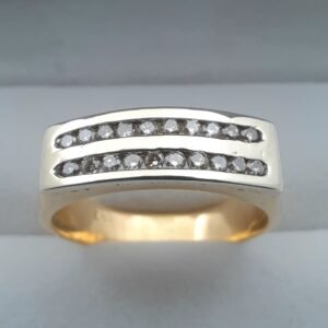 Double Row Channel Set Diamond Band